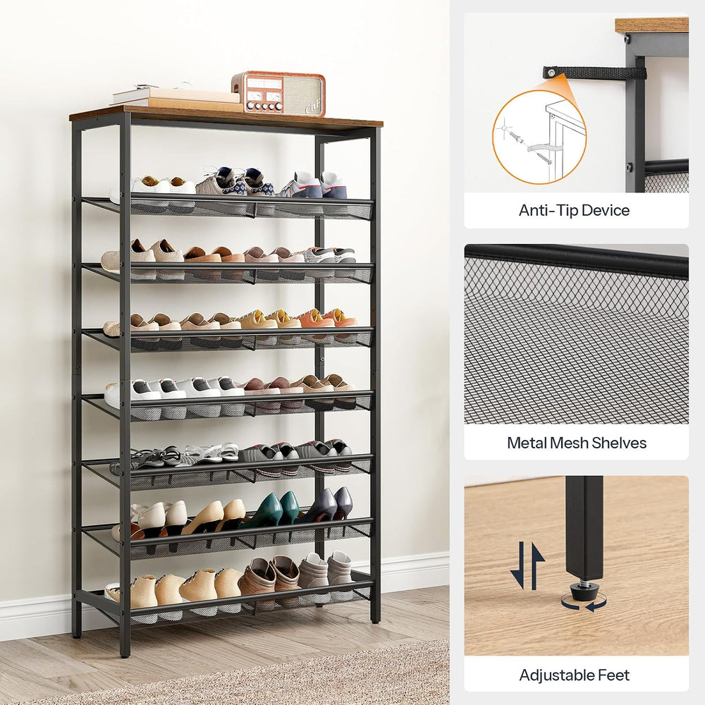 HOOBRO Shoe Rack for Entryway, 8-Tier Shoe Shelf, Large Capacity Shoe Storage...