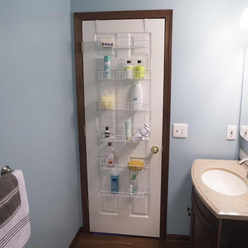 Lavish Home Over the Door Organizer - 6-Tier Adjustable Pantry Shelves and Ra...