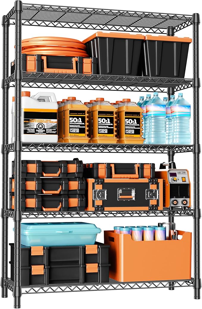 IZEUK 1750 LBS Garage Shelving Wide Storage Shelves Metal Shelves Heavy Duty