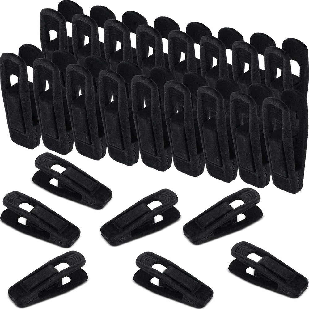 Velvet Hangers Clips Flocked Finger Clips Velvet Clothes Clips Strong Pants H...