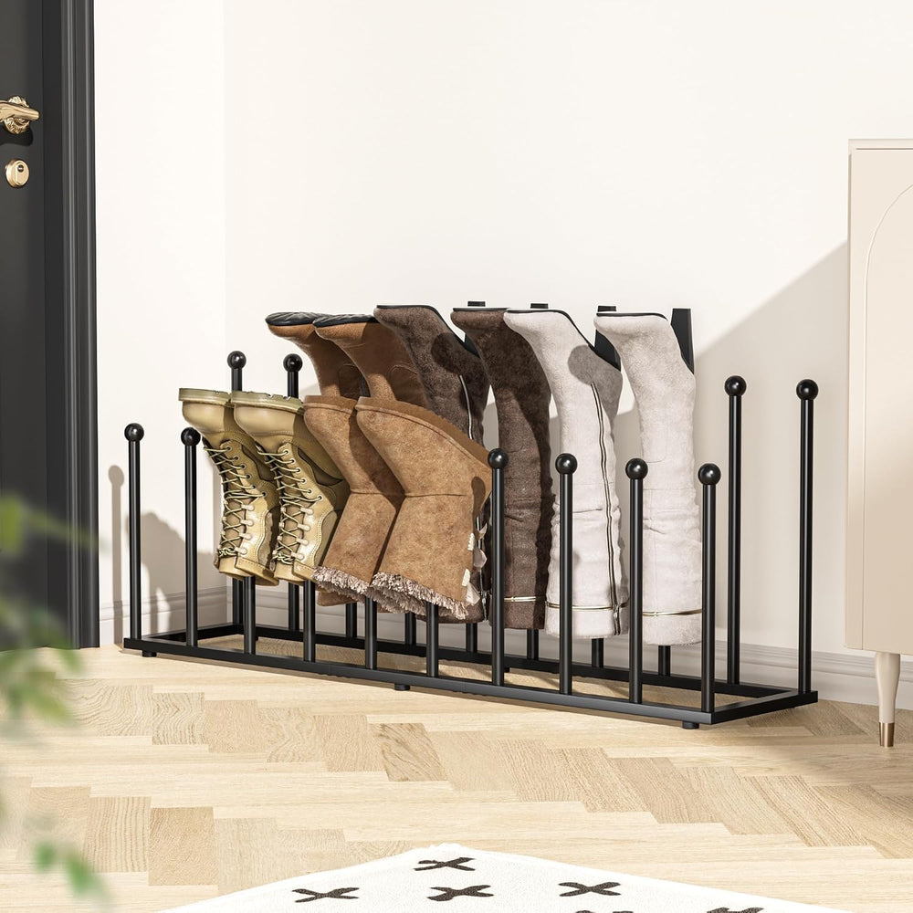 Freestanding Boot Rack, Shoe Storage Organizer Fit for 10 Pairs, Black