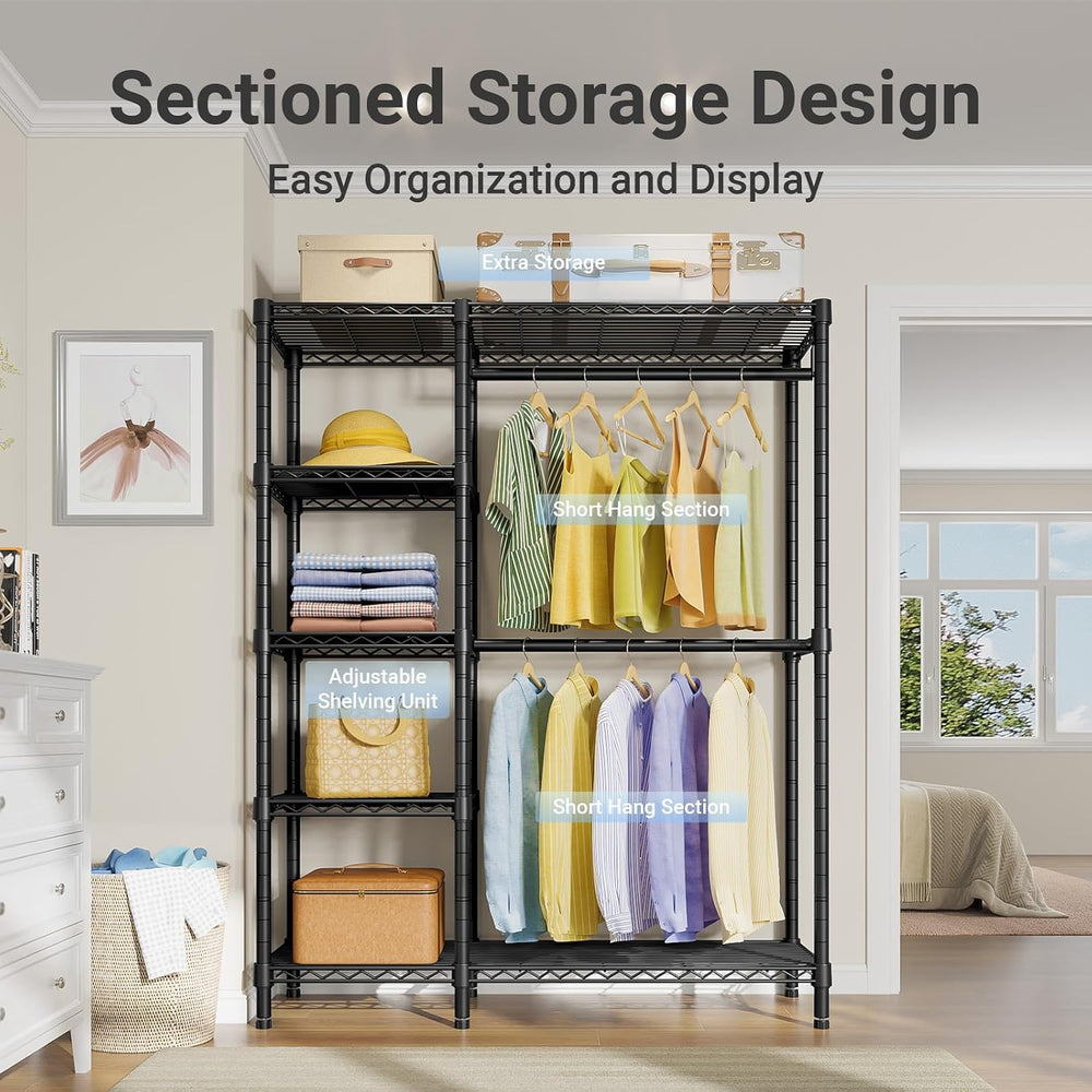 VIPEK V7 Clothes Rack with Shelves Heavy duty Closet for Hanging Clothes