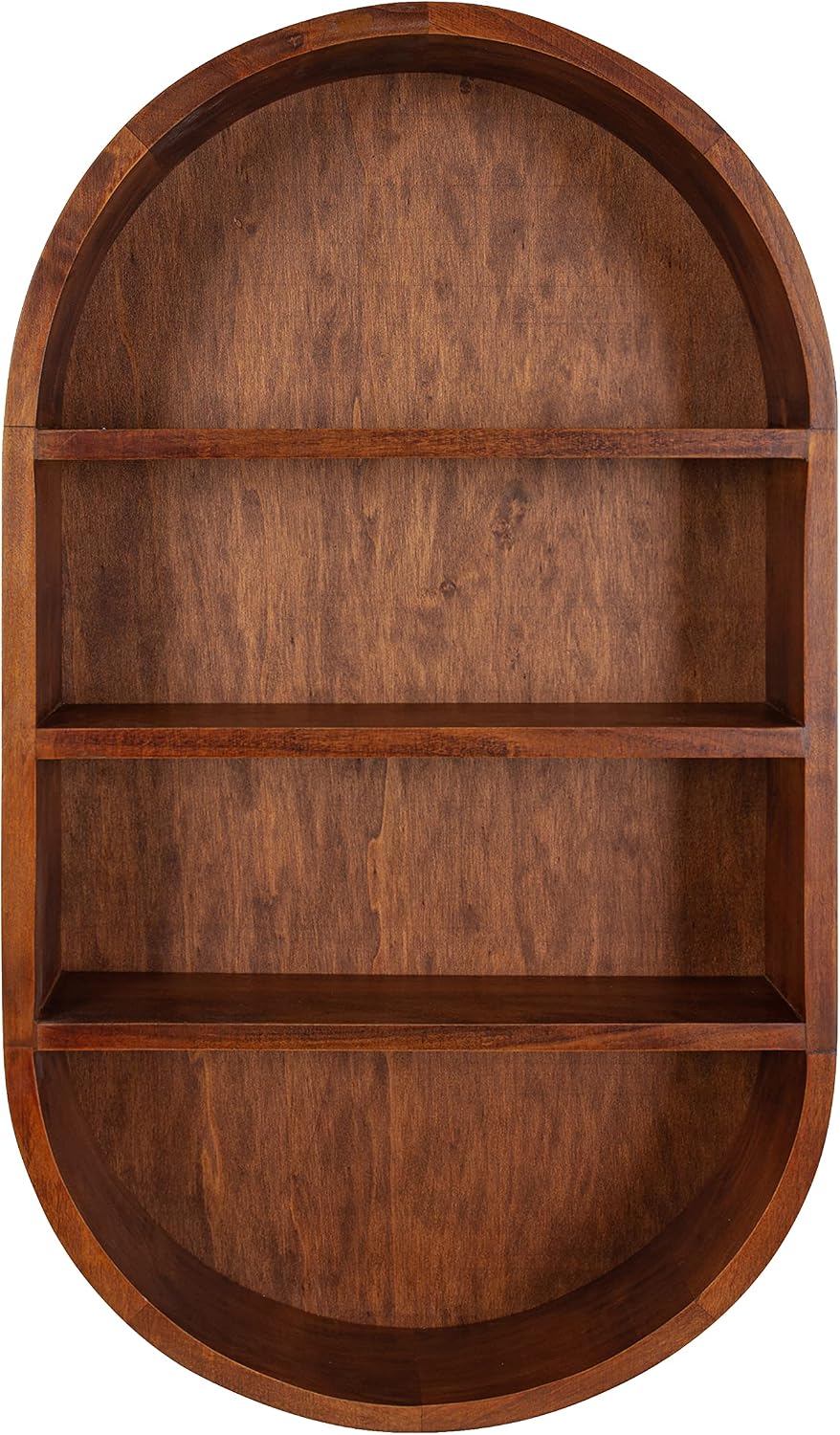 Kate and Laurel Hutton Midcentury Capsule Wall Shelf; 16 x 28; Walnut Brown; ...