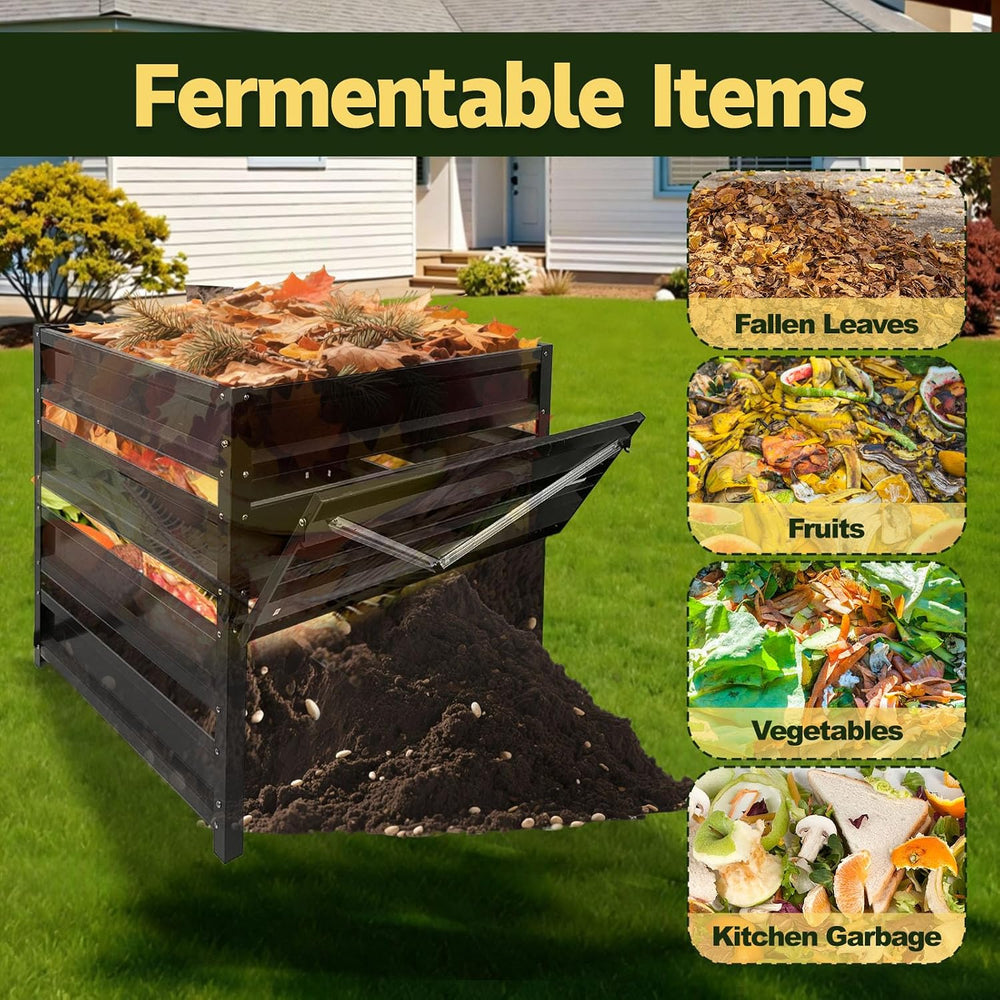 Compost Bin Outdoor - 170 Gallon Metal Wire Mesh Compost Bins