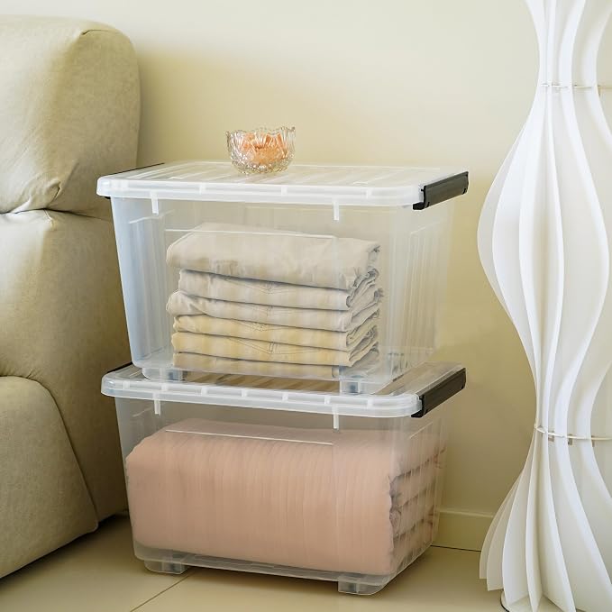 Citylife 54 QT Clear Plastic Storage Bins