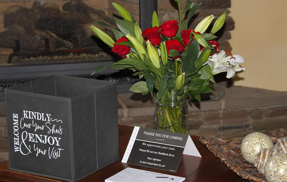 Life Charge Shoe Covers Box - Real Estate Open House Supplies for Realtor Lis...