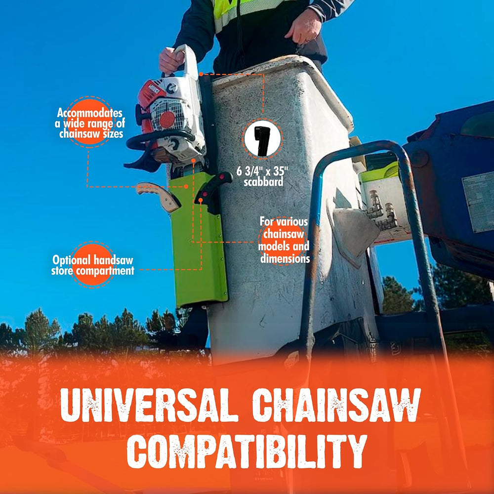 FORESTER Adjustable Bucket Chainsaw Scabbard with Handsaw Holder | Chainsaw H...