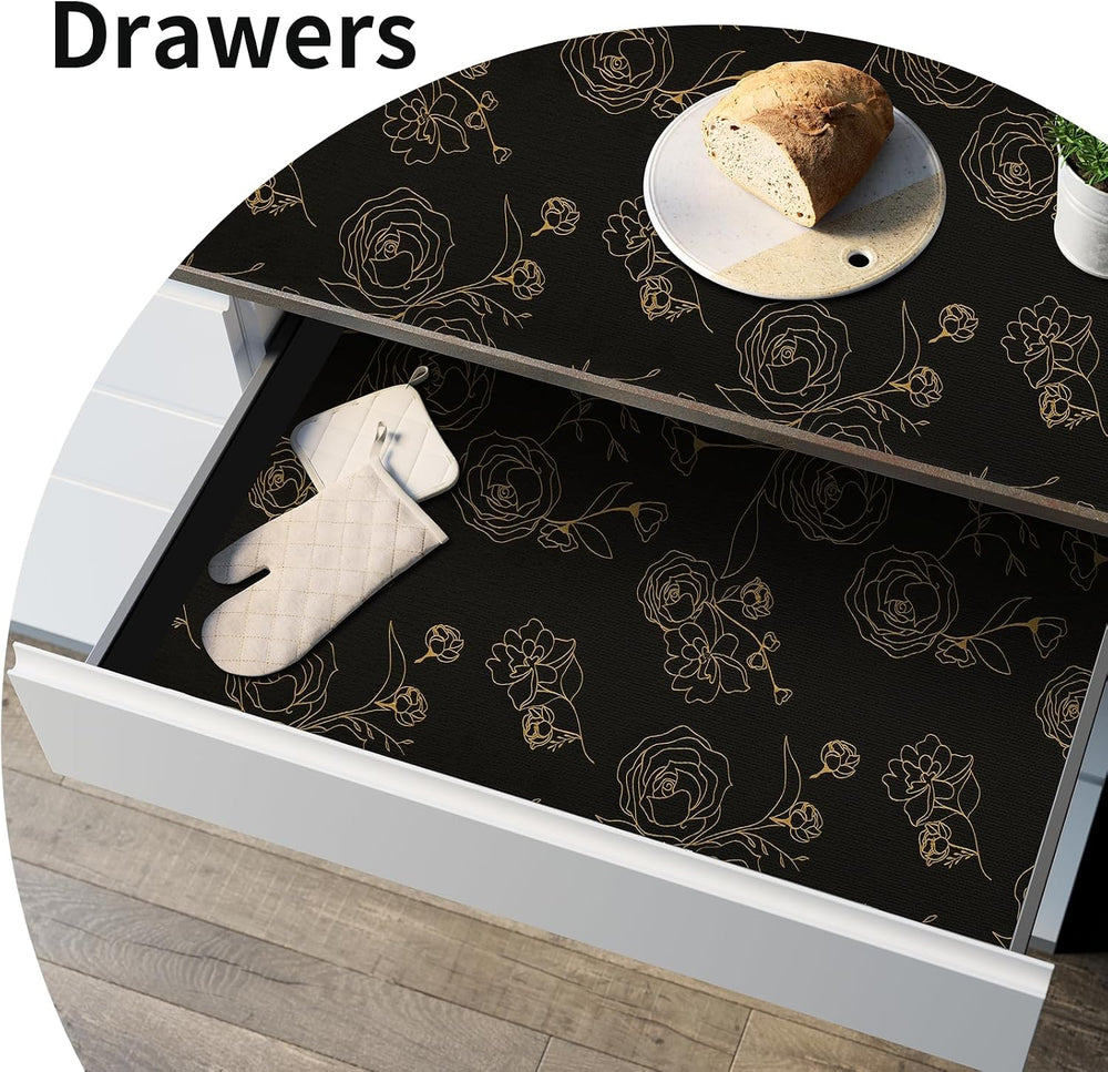 Shelf Liners for Kitchen Cabinets 23.6in x 30FT Non Adhesive Drawer Liner