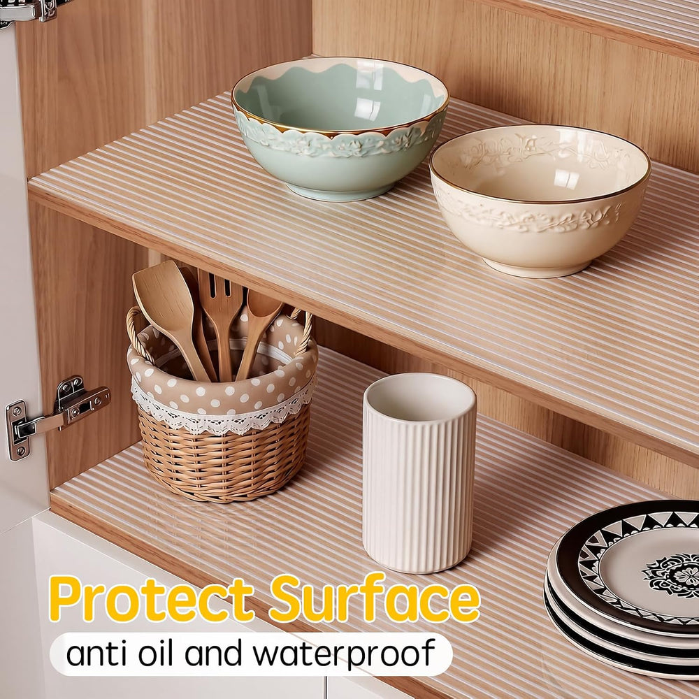 Songrey Waterproof Shelf Cabinet and Drawer Liner, 17.5IN x 20FT, Clear