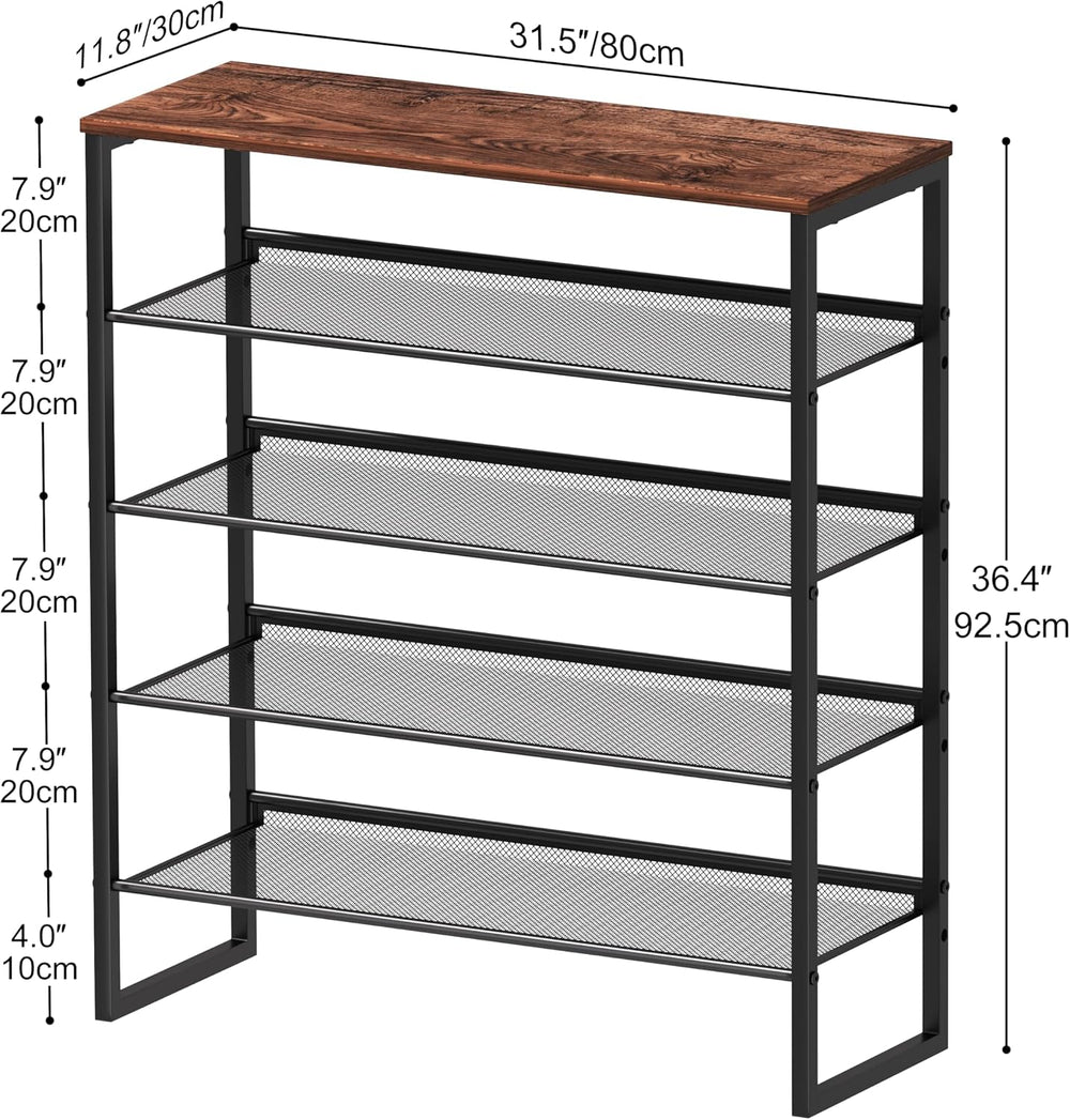 CHEMPFR Shoe Rack - Sturdy Steel Shoe Organizer for Front Door Entrance Close...