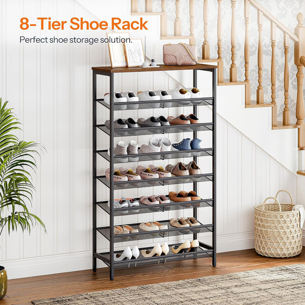 HOOBRO Shoe Rack for Entryway, 8-Tier Shoe Shelf, Large Capacity Shoe Storage...
