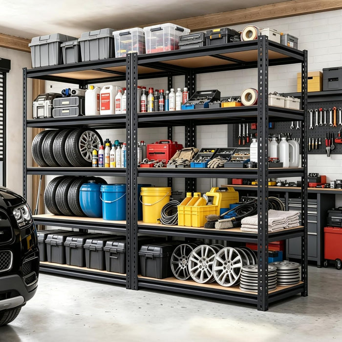 Garage Shelving Units Shelves for Garage Storage Shelf 72" x 36" x 16"in Heavy Duty Shelving Metal Shelf 2000LBS Metal Storage Rack For Garage Basements, Warehouses, Kitchens, and Storage Rooms