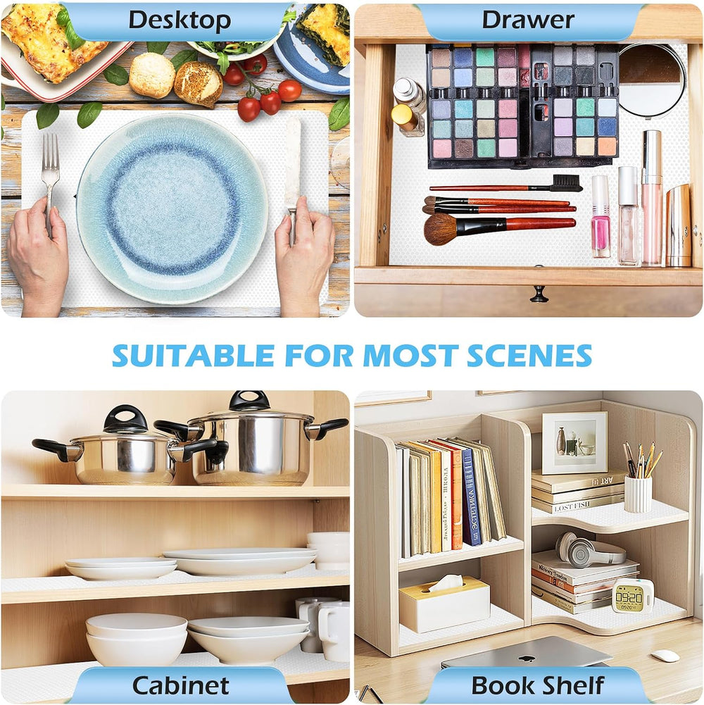 Drawer Liners, Waterproof Shelf Liner, Anti-Slip Non-Adhesive BPA Free Kitche...