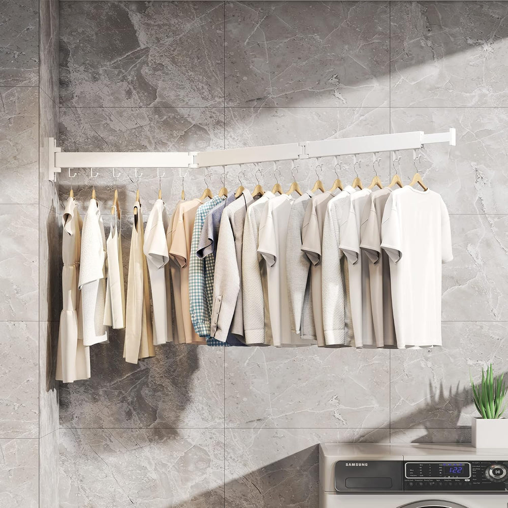 Clothes Drying Rack,Laundry Drying rack,Wall Mounted Clothes Rack,Clothes Han...