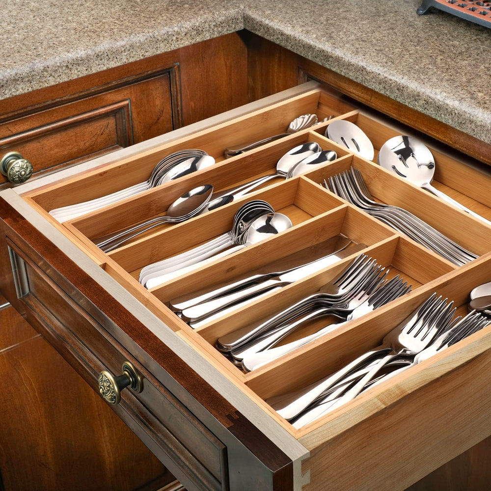 HIWARE Kitchen Utensil Organizer Silverware Organizer Silverware Tray For Dra...