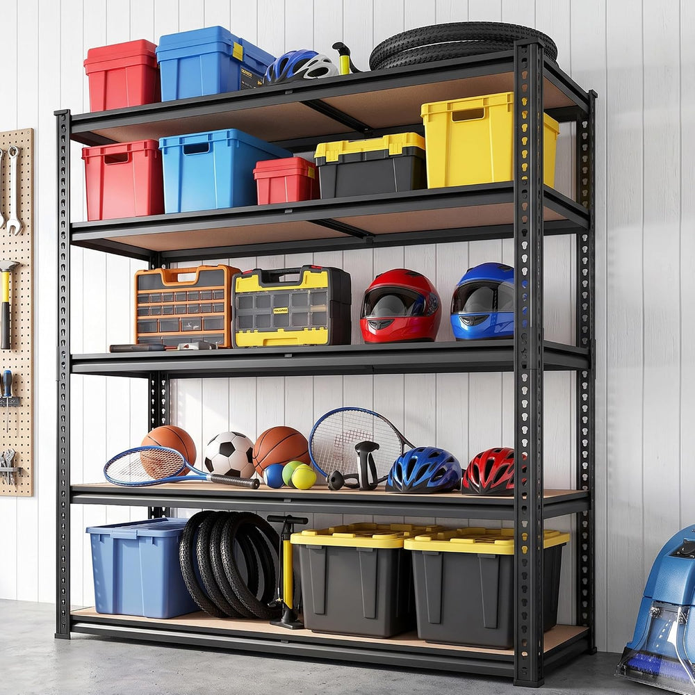 REIBII 40" W Storage Shelves,2500LBS Heavy Duty Garage Shelving for Basment
