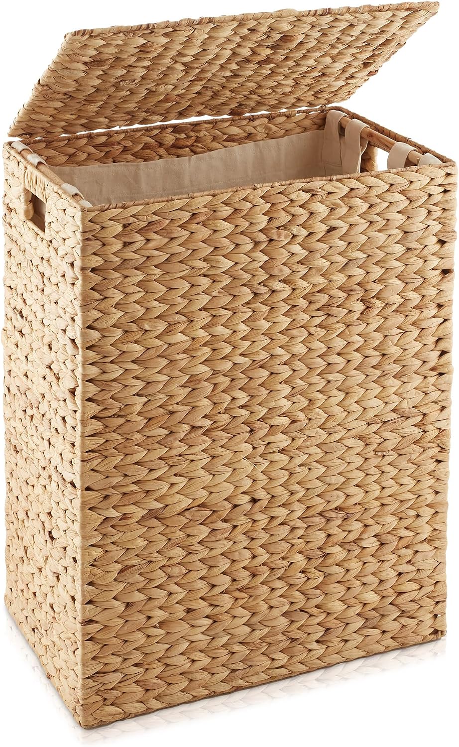 Casafield Large Laundry Hamper with Lid and Removable Liner Bag - Natural, Wo...