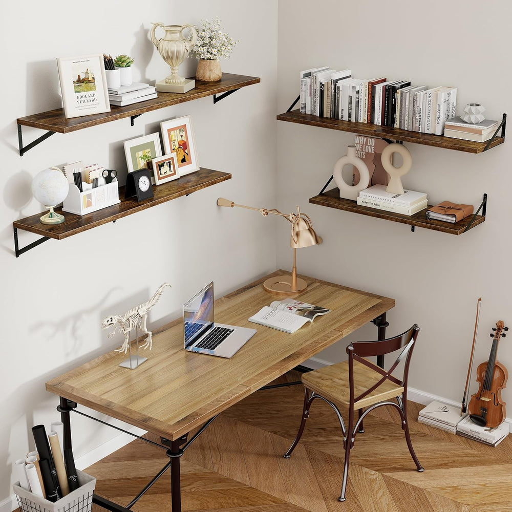Axeman 12 Inch Deep Floating Shelves for Wall - 48 Inch Wide x 12 Inch Deep W...