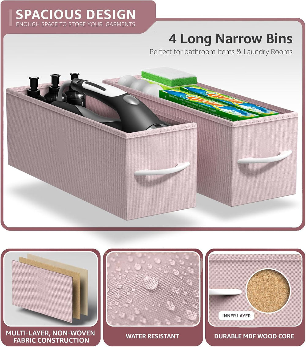 Sorbus 4-Drawer Narrow Dresser for Bedroom (Pink)