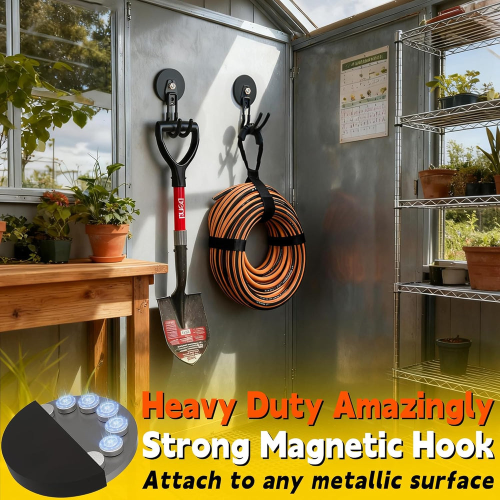 ULIBERMAGNET Pro-Mag Upgraded Extra Large Magnetic Hooks,2 Pack Heavy Duty Ul...