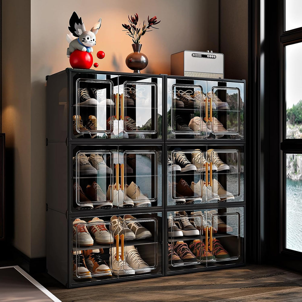 MAGINELS Shoe Rack,Expandable Shoe Cabinet Easy to Assemble. Shoe Storage wit...