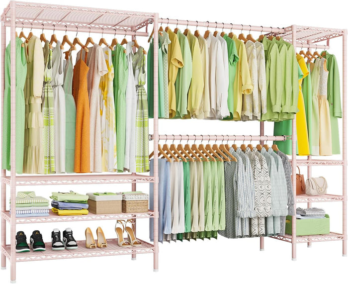Ulif E11 Heavy-Duty Closet Garment Rack, Metal Clothes Rack, Load 1034lbs