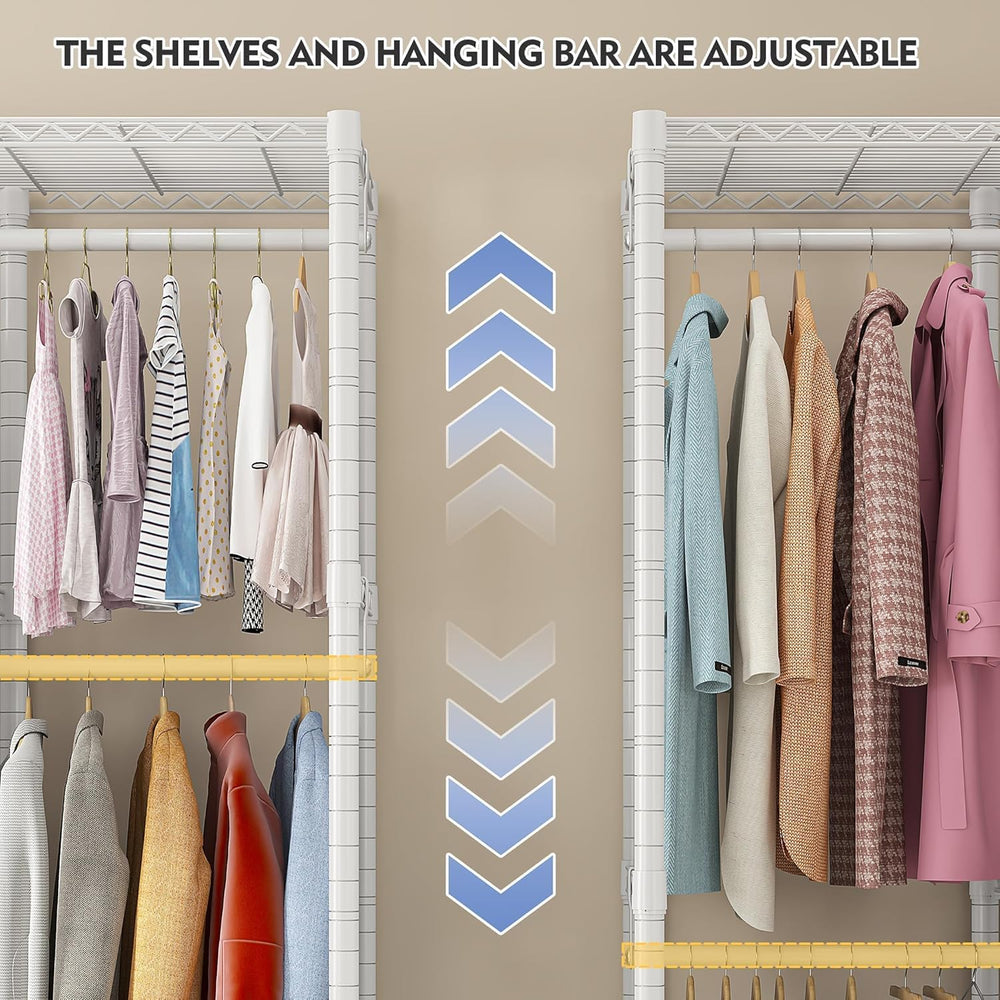 Raybee Clothes Rack Heavy Duty, 1100LBS Capacity with Cover, Sturdy Steel