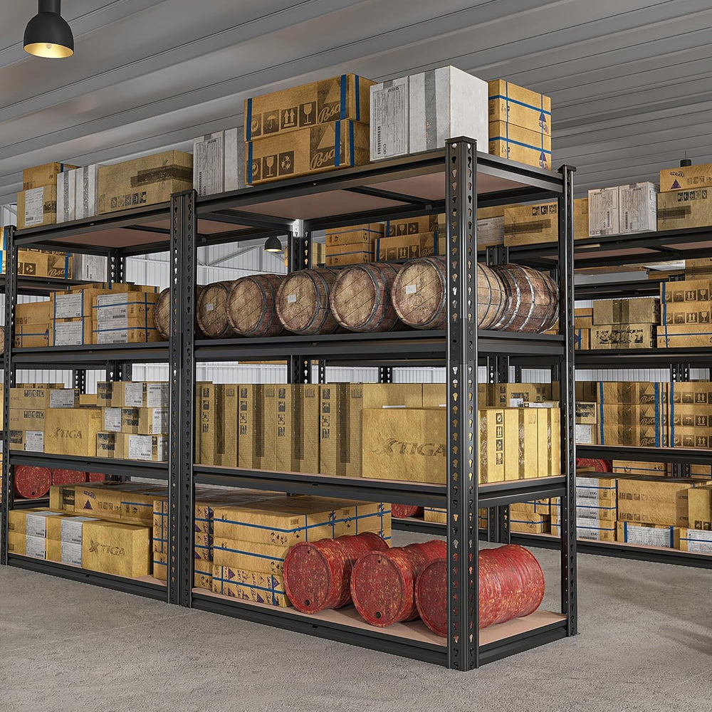 REIBII 40" W Garage Shelving with Rolled-Edge Columns for Basement Pantry