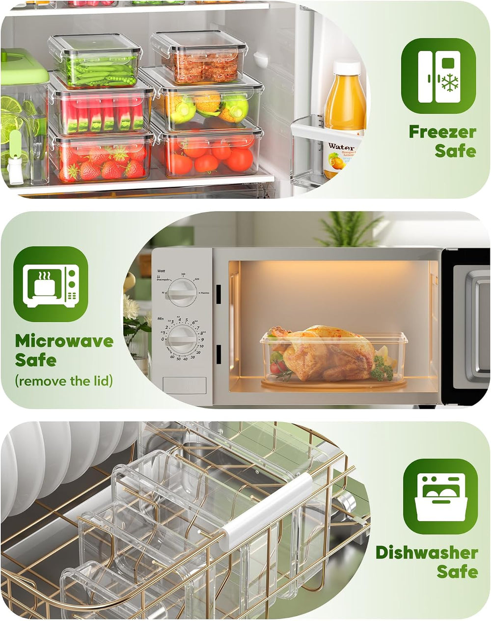 70 PCS Food Storage Containers with Lids(35 Containers & 35 Lids), BPA-Fr...