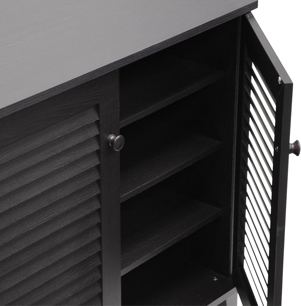 Baxton Studio FP-01LV-Espresso Studio Coolidge Shoe-Storage Cabinet, Espresso...