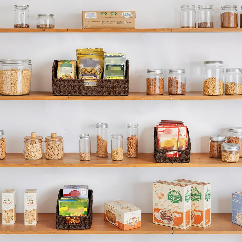 GRANNY SAYS Wicker Baskets for Organizing, Waterproof Basket for Shelves