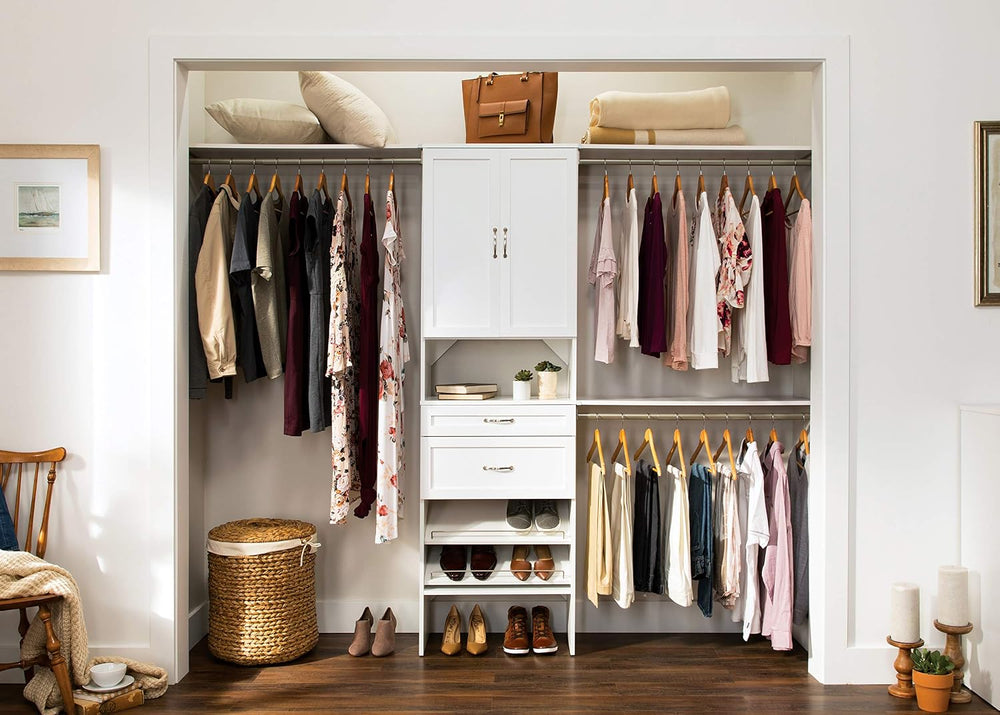 ClosetMaid SuiteSymphony Wood Closet Organizer System, 25-Inch Starter Kit wi...