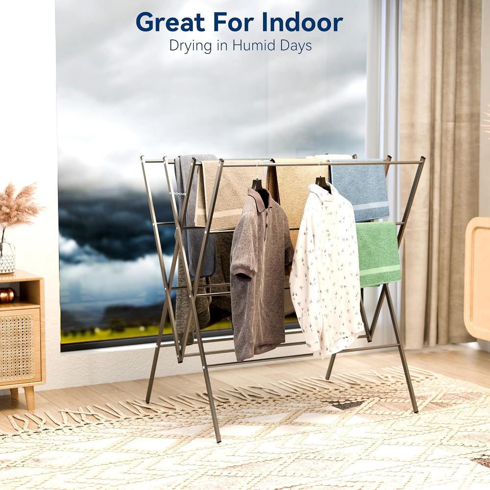 Whitmor Drying Rack Clothing,Large 12 Drying Poles Clothes Drying Rack,Foldab...
