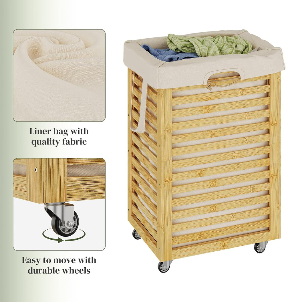 Laundry Hamper bamboo wood Laundry Clothes Laundry Hamper Clothes Storage