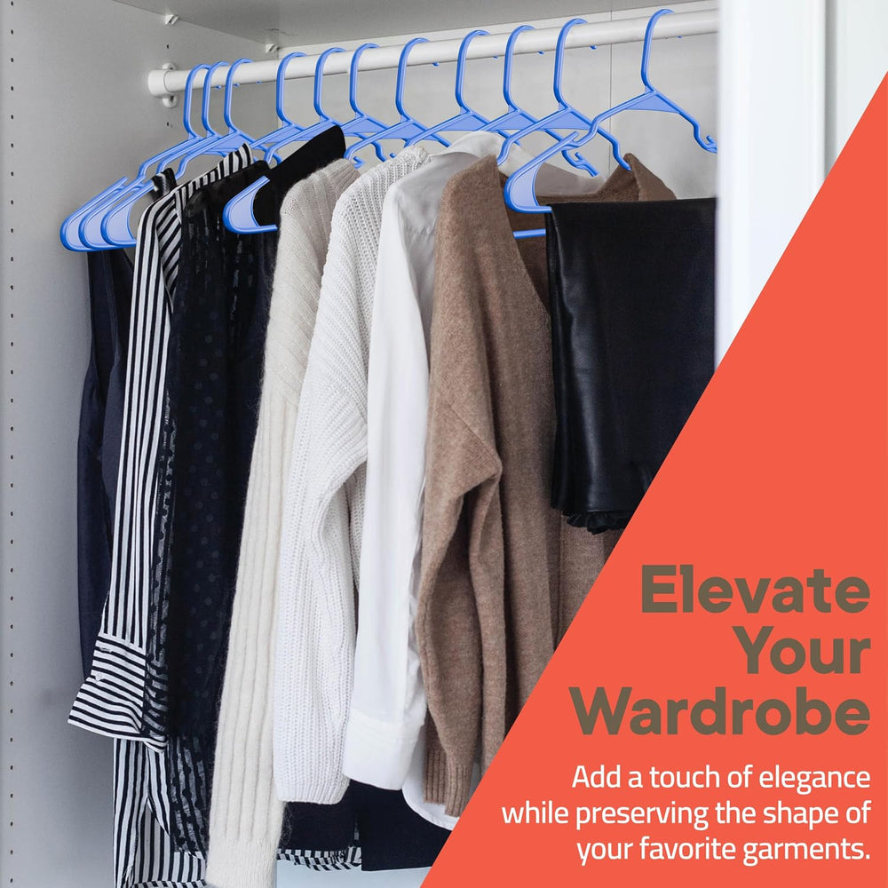 Plastic Clothes Hangers – Heavy Duty Hanger Set, for Organizing Clothes, Dres...