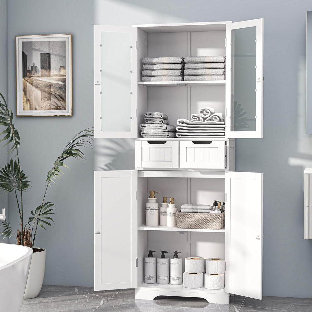 Betterhood 67" Tall Bathroom Storage Cabinet, Freestanding Bathroom Cabi...