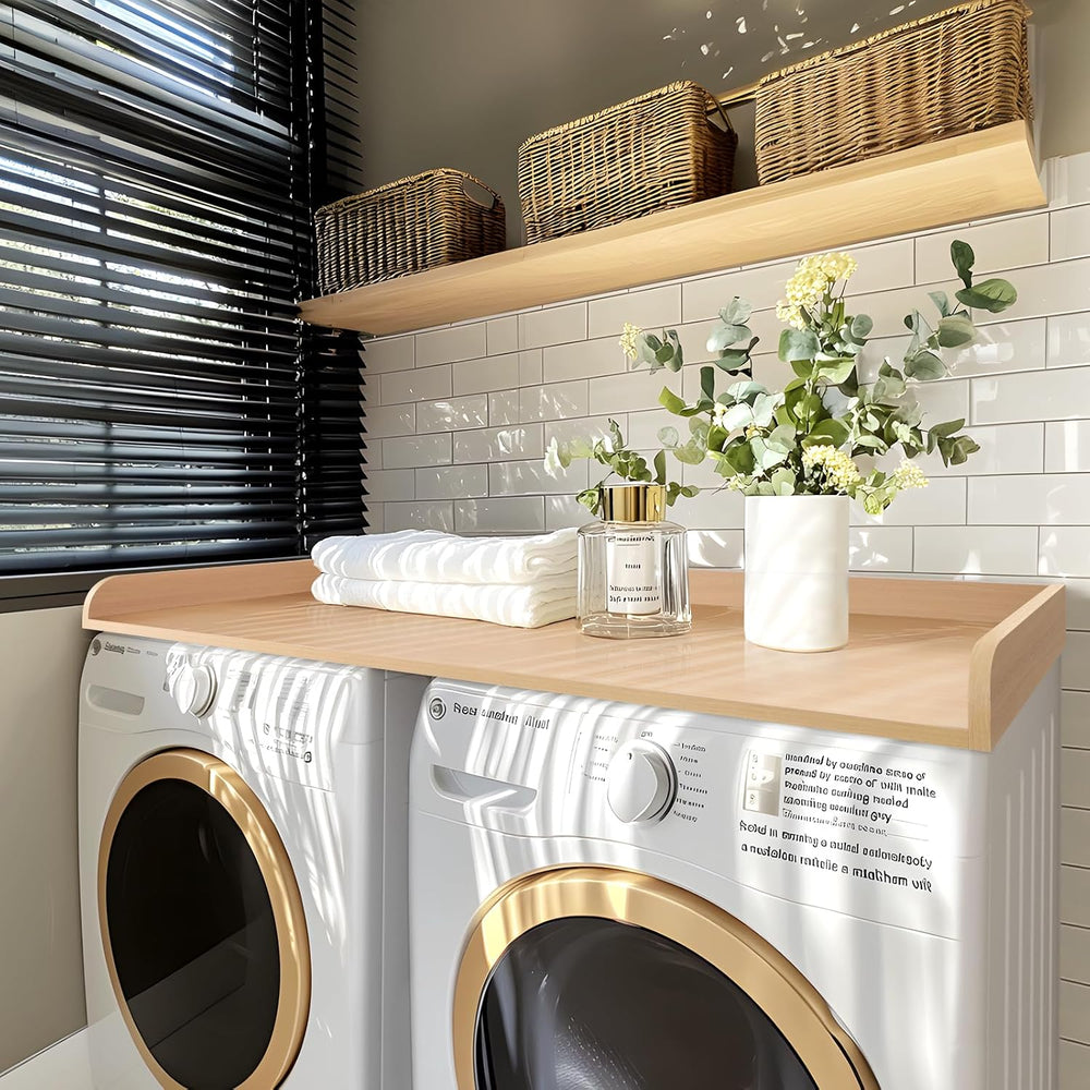 Kaboon Washer Dryer Countertop, Melamine Countertop with Edge Rails - 27.5&qu...
