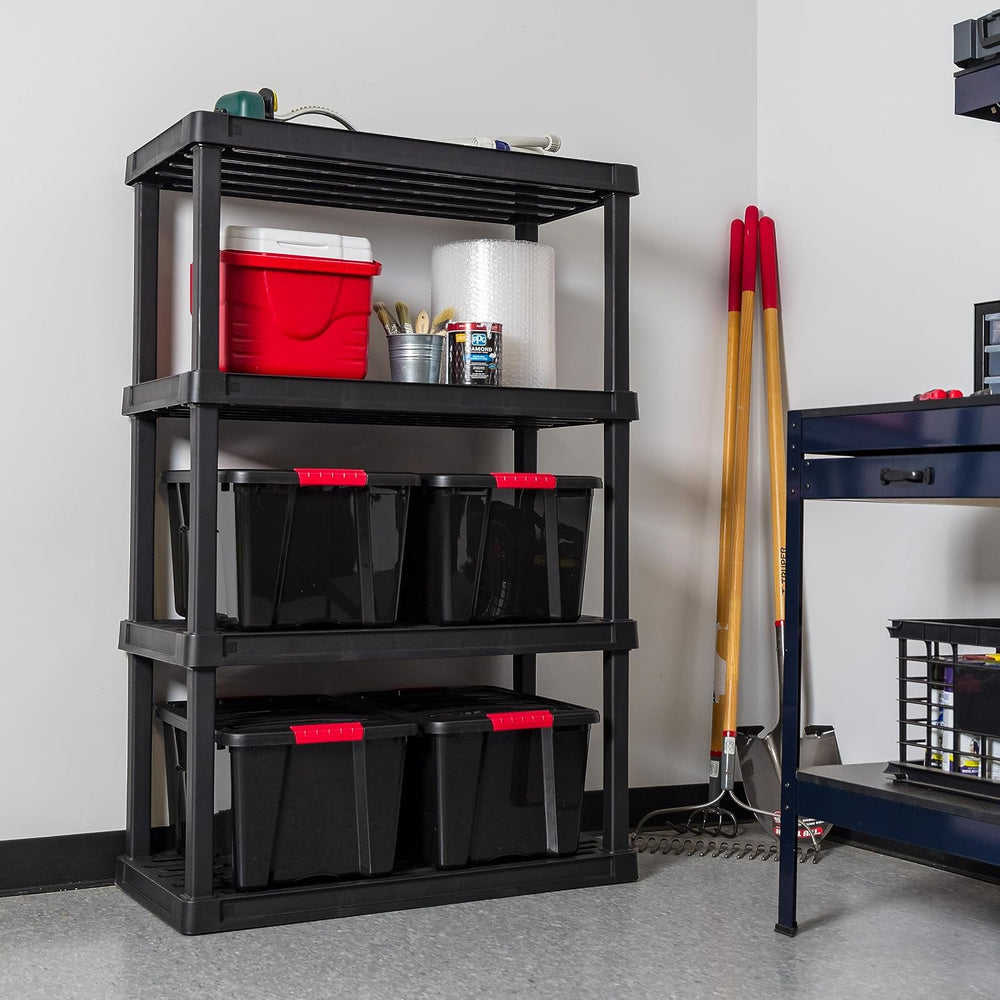 IRIS USA 4-Tier Shelving Unit, 36" W x 18" D x 56" H, 1 Pack, ...