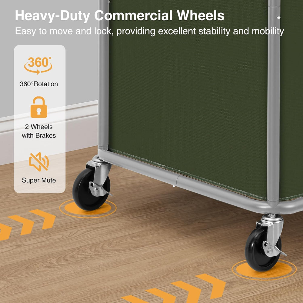 STO STO Commercial Laundry Cart with Lockable Wheels, Large 420L Industrial R...