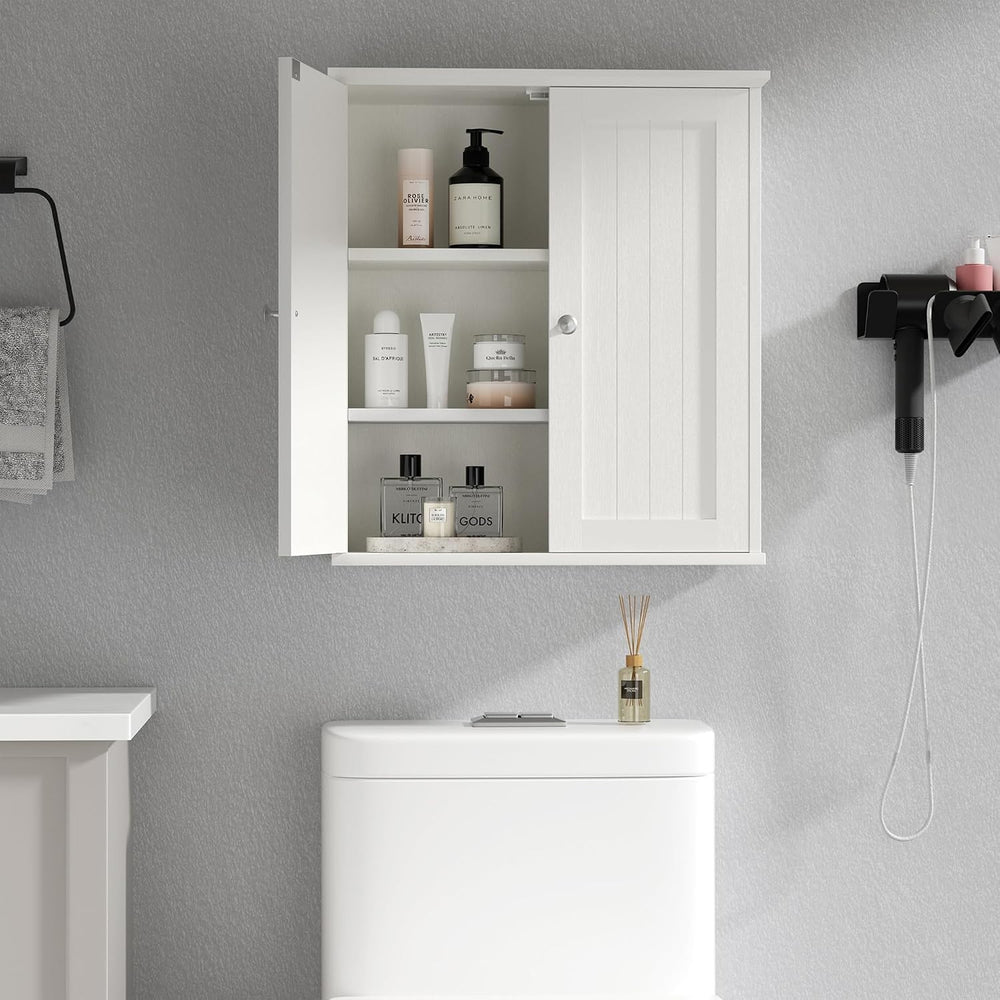 Shintenchi Bathroom Wall Medicine Cabinet, Over The Toilet Storage, White