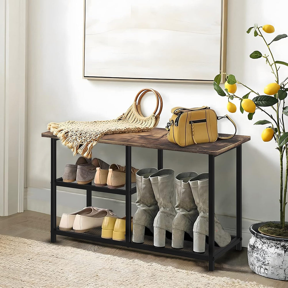 Shoe Rack Bench for Entryway 3-Tier, Free Standing Shoe Racks, Narrow Shoe Ra...