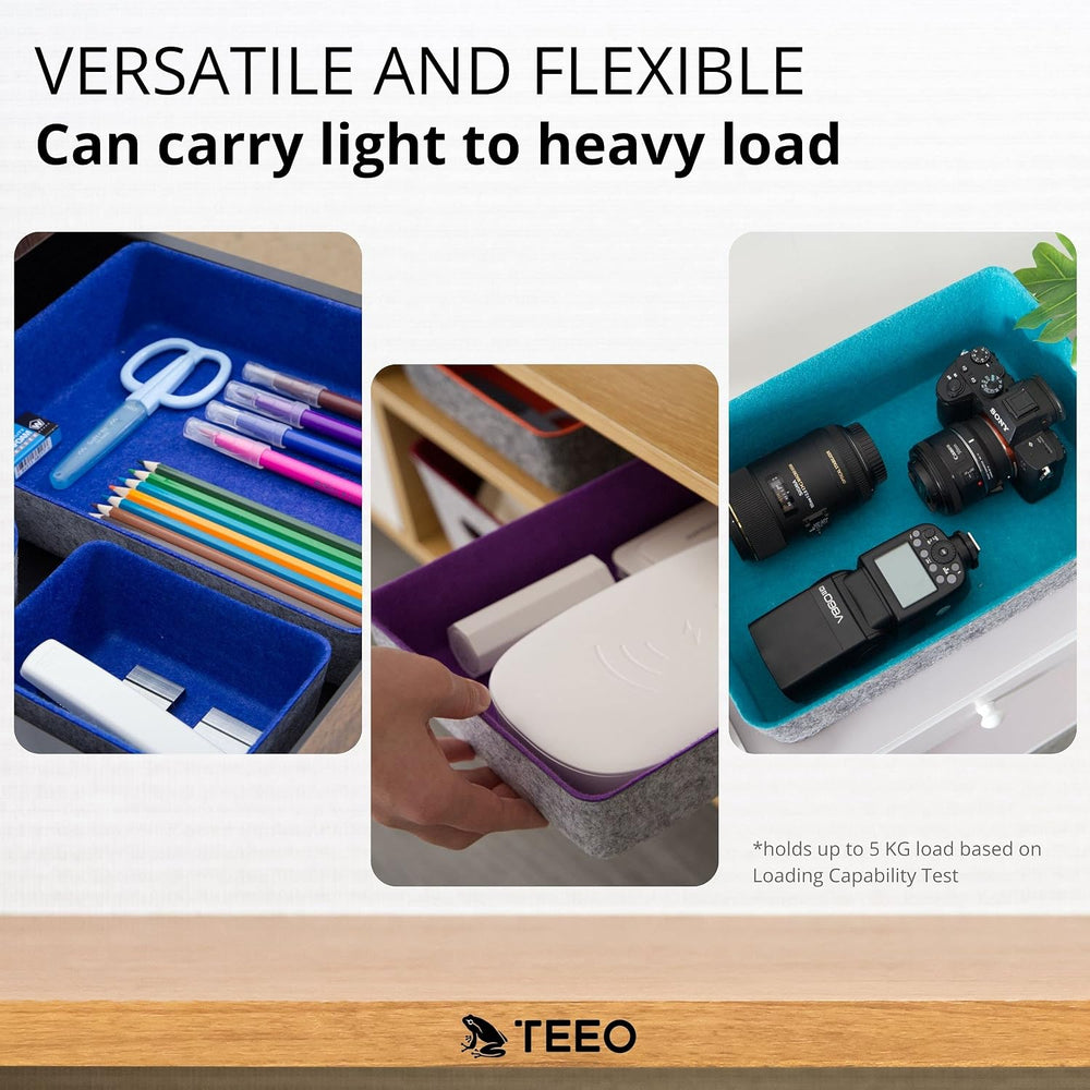 Teeo - Felt Drawer Organizer - Desk Accessories - Office Organization - Kitch...
