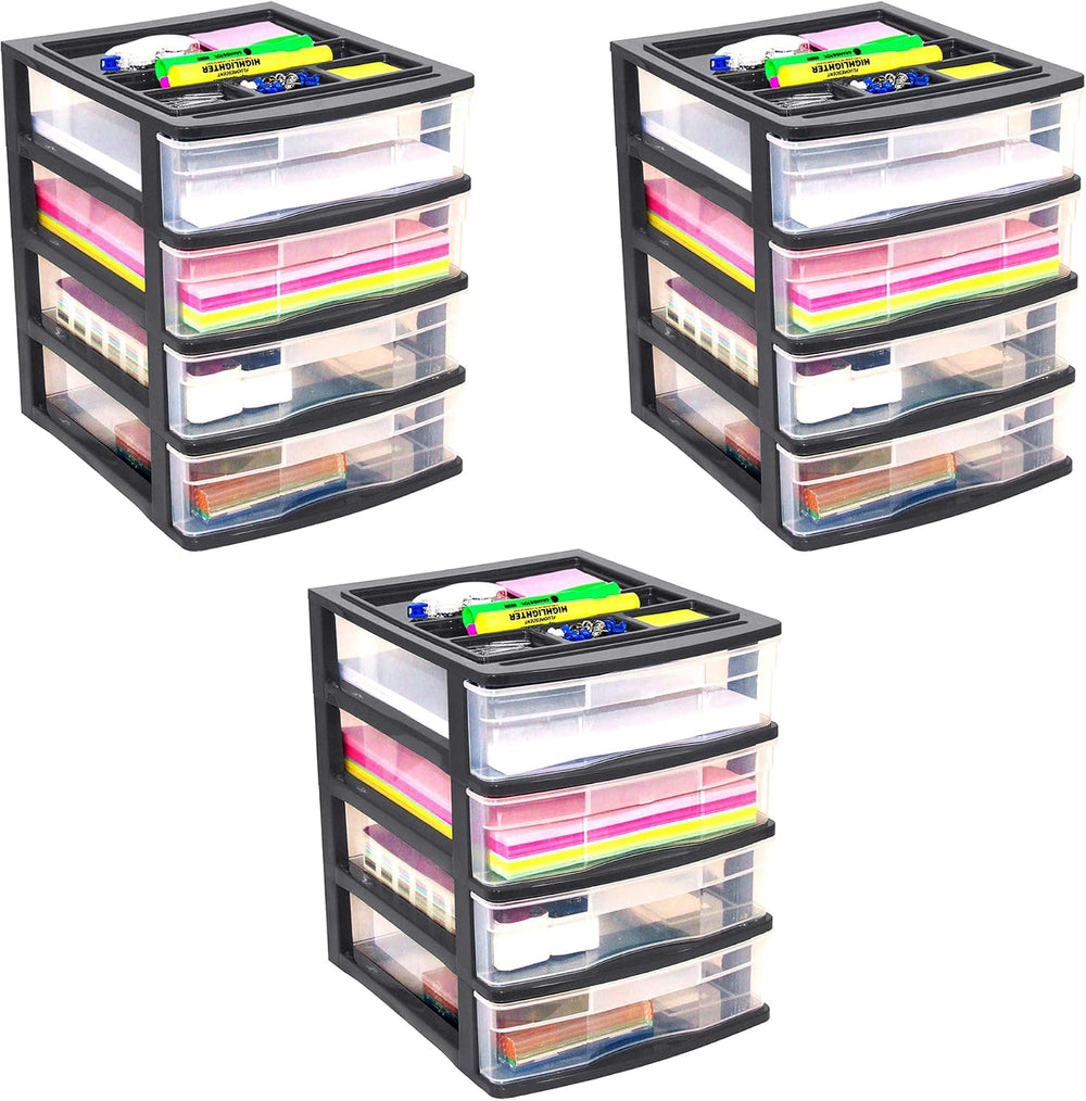 Gracious Living 4 Drawer Desktop & Countertop Organizer w/Organization Li...
