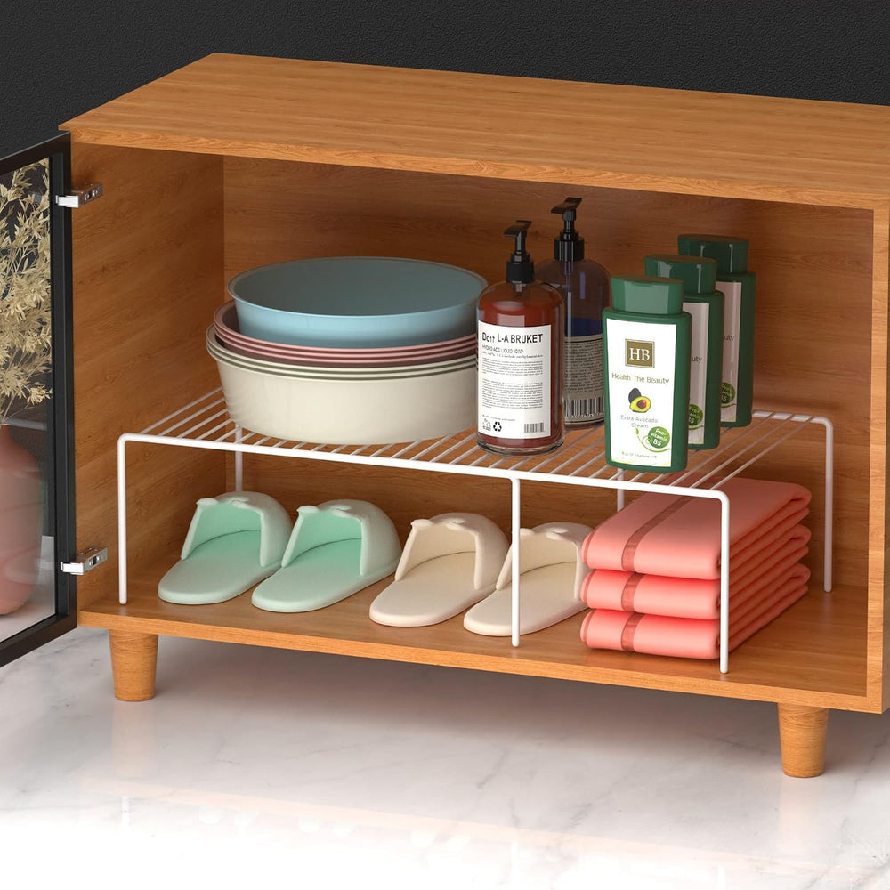 Redrubbit 4-Piece Expandable Metal Rustproof Storage Shelf Rack, Kitchen Coun...