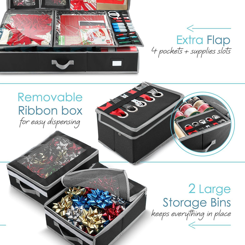 Hearth & Harbor Holiday Storage with Extra 2 PC of Christmas Storage Bins...