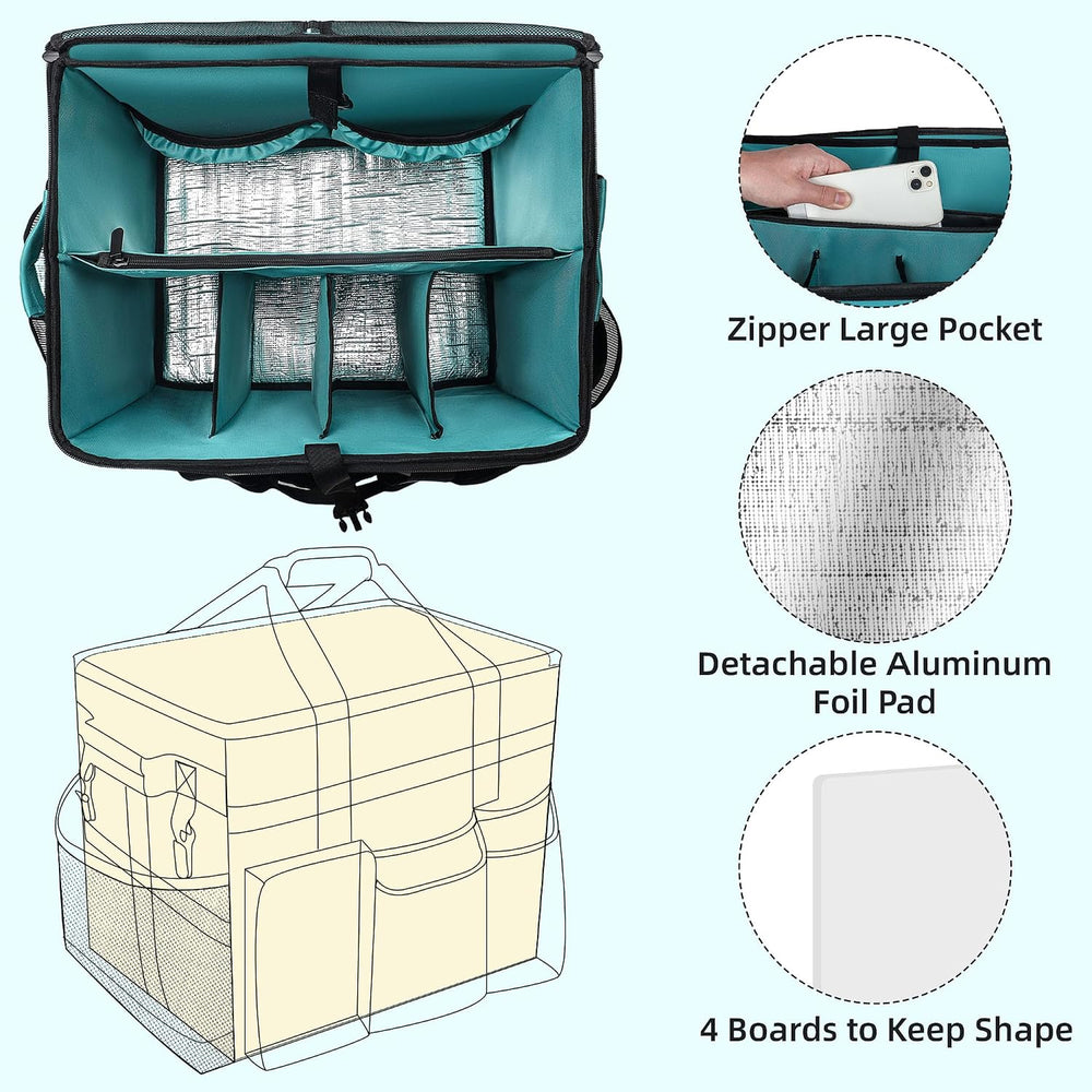 Rolling Cleaning Caddy Bag with Wheels, Large Cleaning Cart Detachable Trolle...