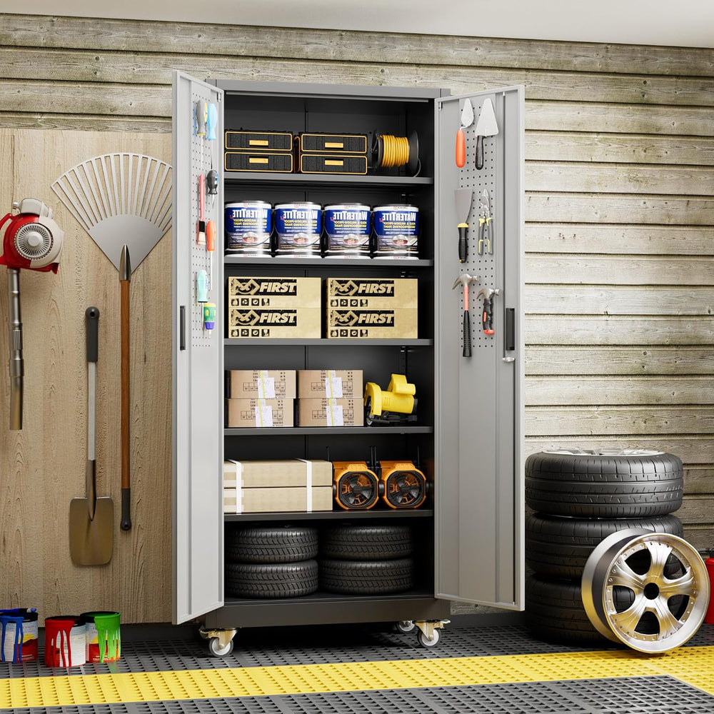 Upgrade 71H''*32''W*16''D Metal Garage Storage Cabine...