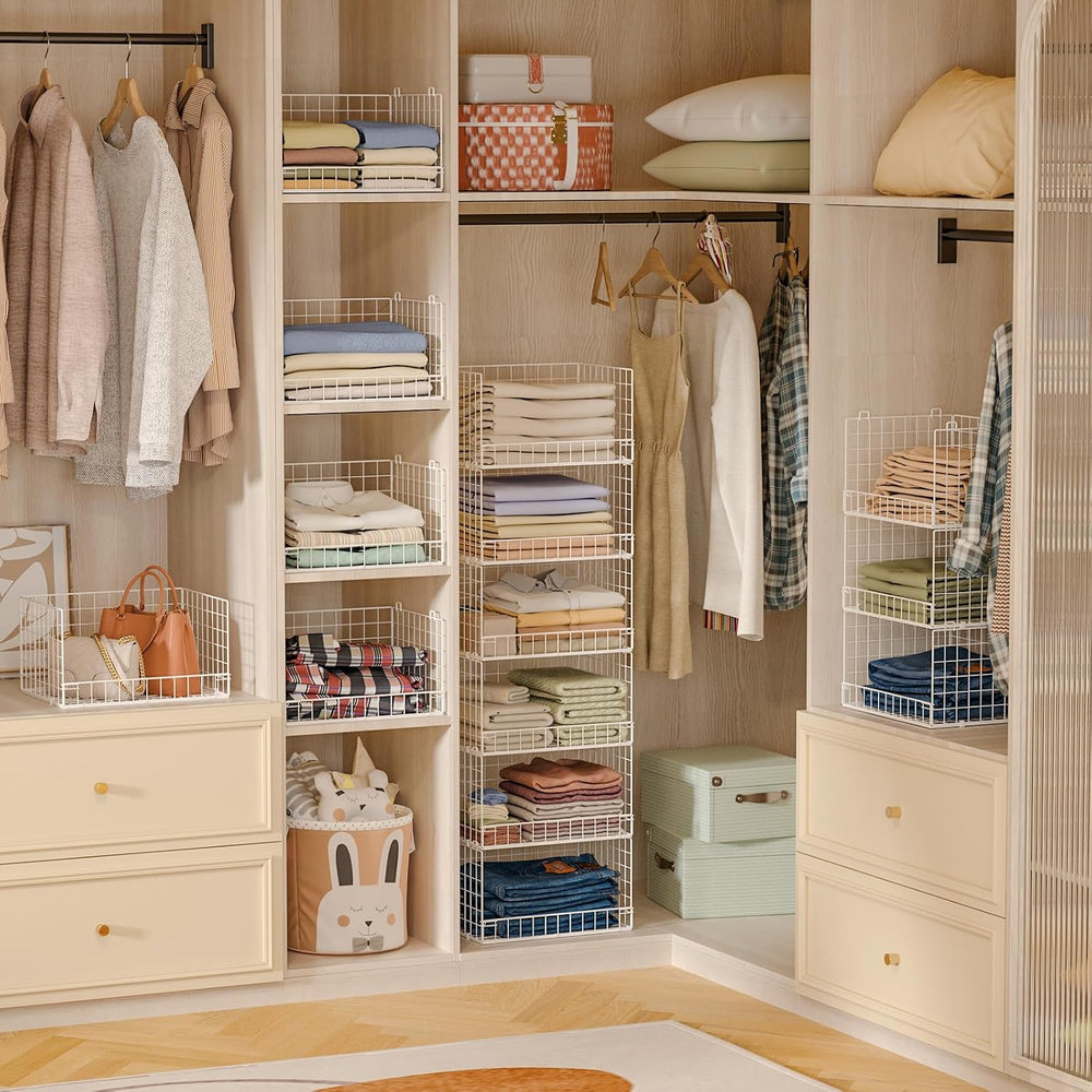 Yociyoga 6-Tier Stackable Closet Organizers and Storage Shelves, Closet Shelf...