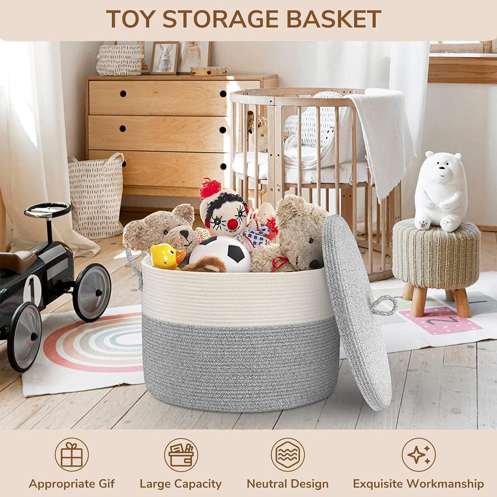 21" x 18" Extra Large storage baskets,Decorative blanket basket wit...