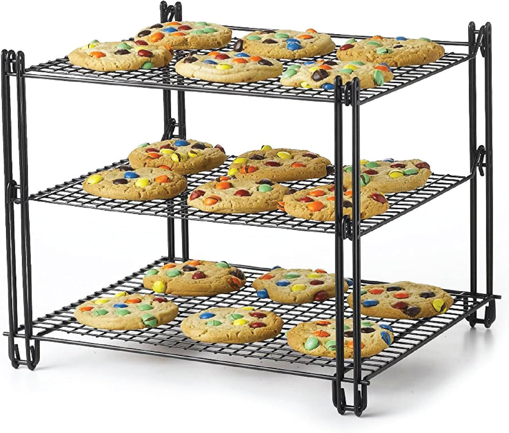 Nifty 3-Tier Cooling Rack – Non-Stick Coating, Wire Mesh Design, Dishwasher S...